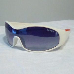 Prada women white Linea Rossa sunglasses